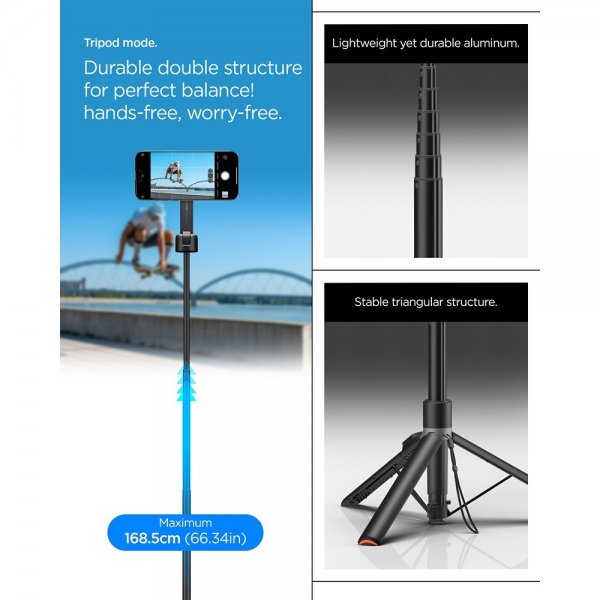 Spigen MagSafe Tripod Selfie Stick Mag Fit Sort