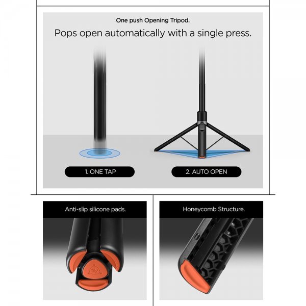 Spigen MagSafe Tripod Selfie Stick Mag Fit Sort