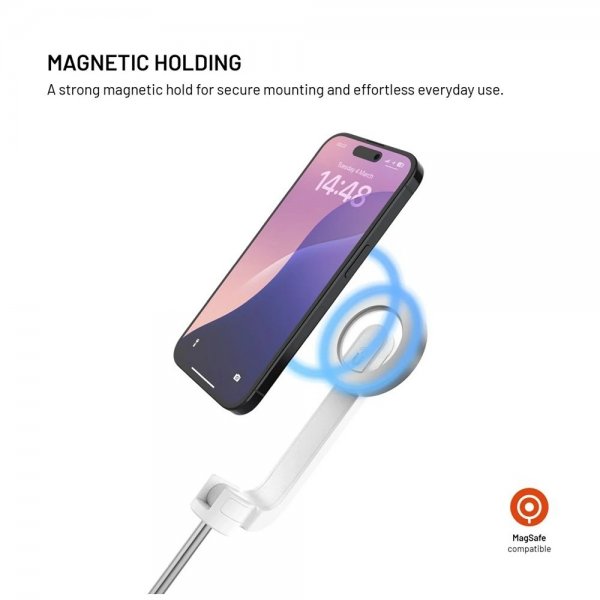 Fast MagSnap Selfie Stick MagSafe Hvid