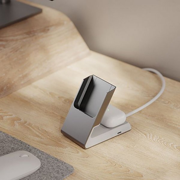 ALOGIC Matrix 2-i-1 universel magnetisk opladerstation MagSafe Hvid