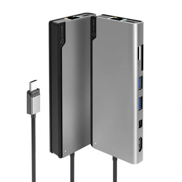 ALOGIC Ultra USB-C Dock PLUS V2 Hukommelseskortlæser Grå