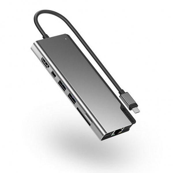 ALOGIC Ultra USB-C Dock PLUS V2 Hukommelseskortlæser Grå
