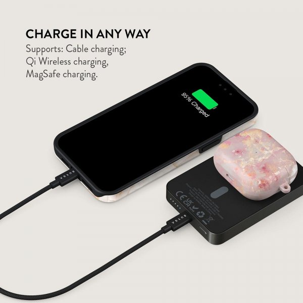 Burga Powerbank MagSafe 5000 mAh Golden Coral Metalgrå