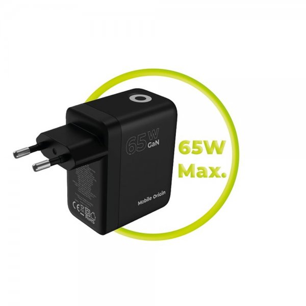 Mobile Origin Oplader med Display GaN 65W