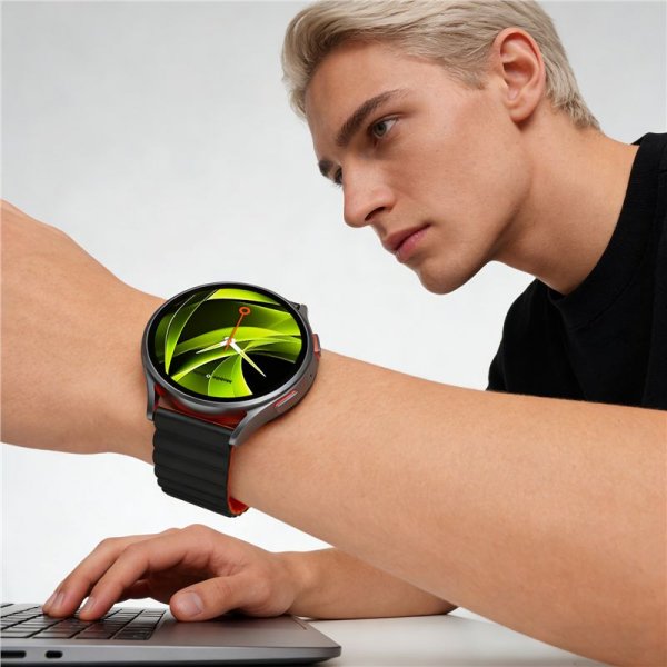 Mobile Origin Samsung Galaxy Watch 8 40/44mm/Classic 46mm Rem Easy Strap Sort Orange