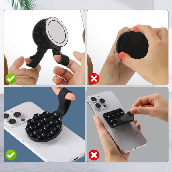 Mobilholder Sugekop MagSafe Sort