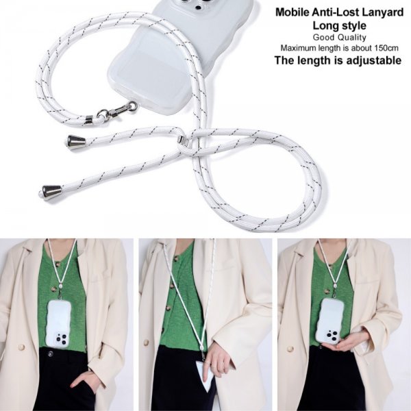 Imak Mobilhalskæde Lanyard Crossbody Rem Hvid