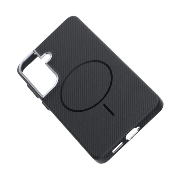 Samsung Galaxy S26 Plus Cover Kulfibermønster MagSafe Sort