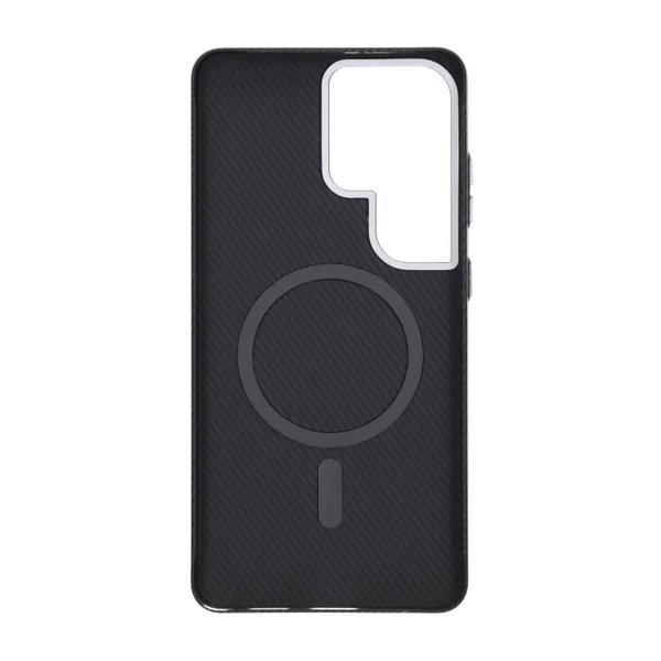 Samsung Galaxy S26 Ultra Cover Kulfiber Mønster MagSafe Sort