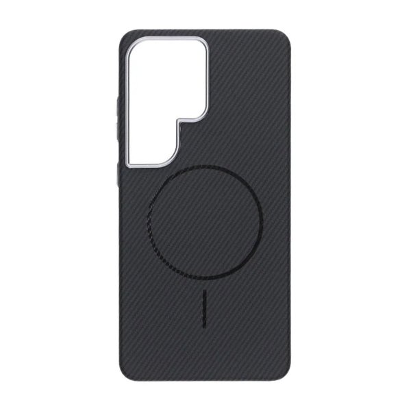 Samsung Galaxy S26 Ultra Cover Kulfiber Mønster MagSafe Sort