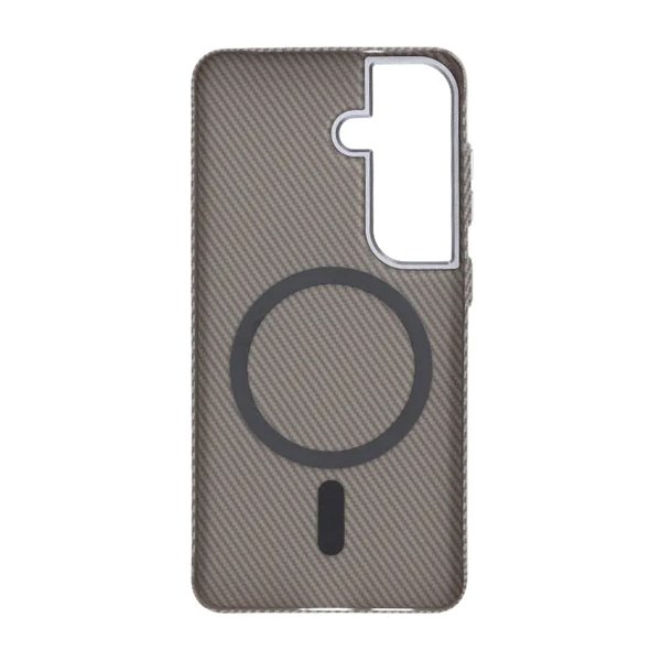 Samsung Galaxy S26 Plus Cover Kulfibermønster MagSafe Grå
