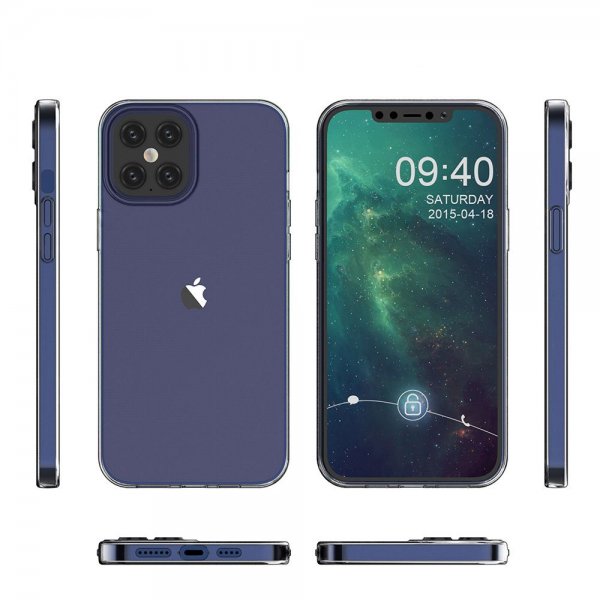 iPhone 12/iPhone 12 Pro Cover Stødabsorberende TPU Transparent