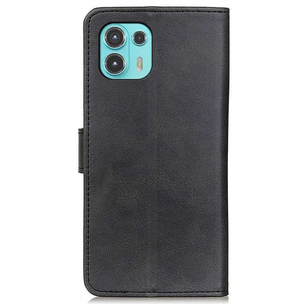 Motorola Edge 20 Lite Etui Lædertekstur Sort