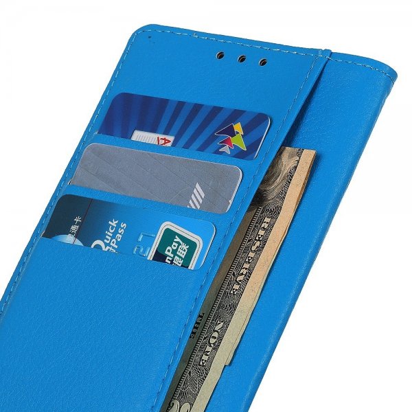 Motorola Edge 30 Etui Litchi Blå