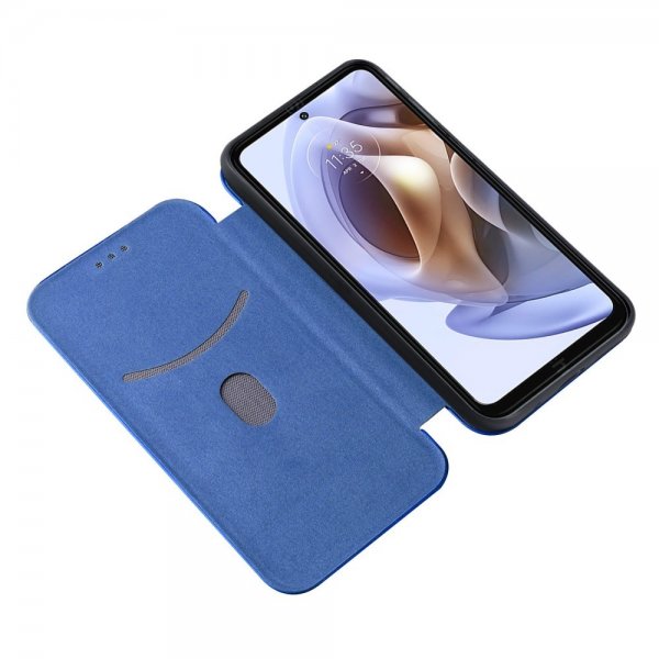 Motorola Moto G200 Cover Kulfibertekstur Blå