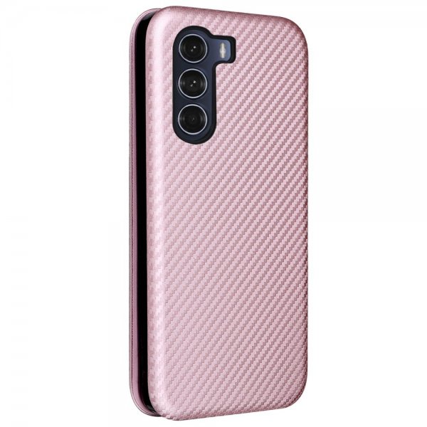Motorola Moto G200 Cover Kulfibertekstur Rosaguld