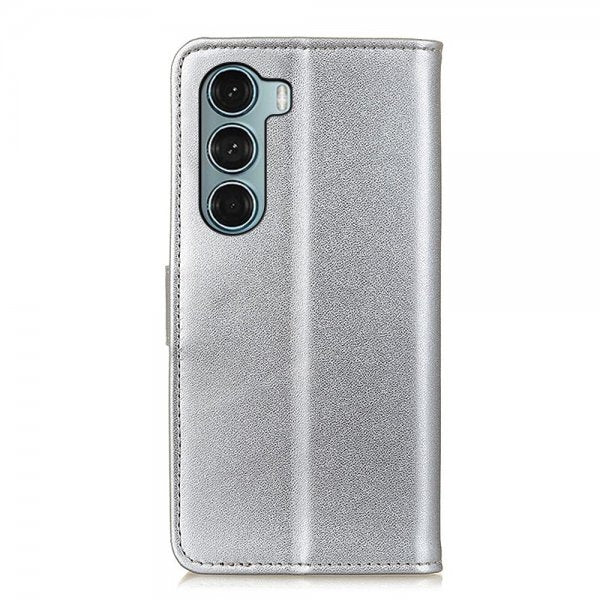 Motorola Moto G200 Cover Lædertekstur Sølv