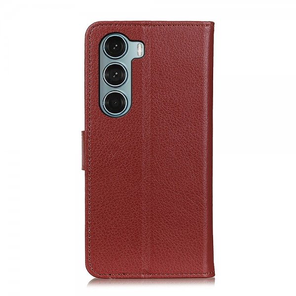 Motorola Moto G200 Cover Litchi Brun
