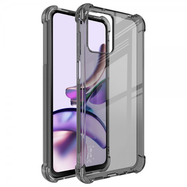 Imak Motorola Moto G23 Airbag Gennemsigtigt Sort Cover