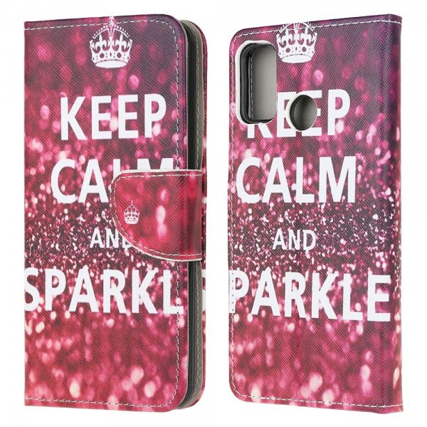 Motorola Moto G30 Cover Motiv Keep Calm and Sparkle