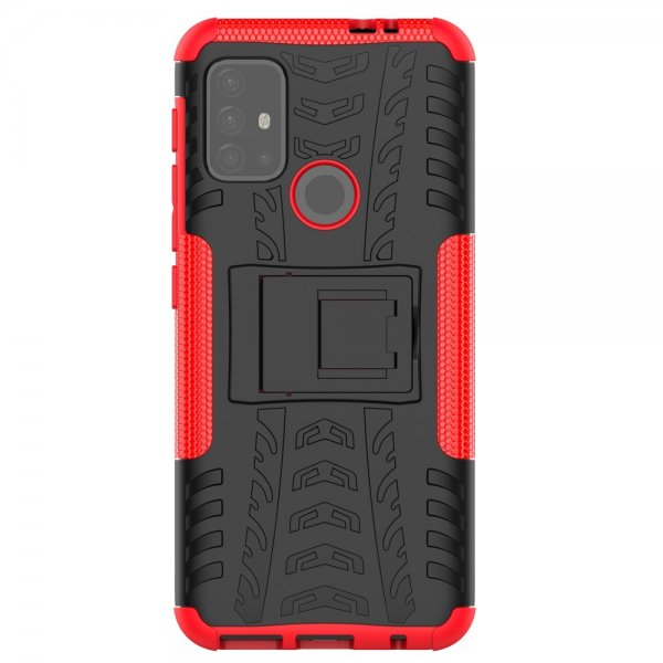 Motorola Moto G30 Cover Dækmønster Stativfunktion Rød