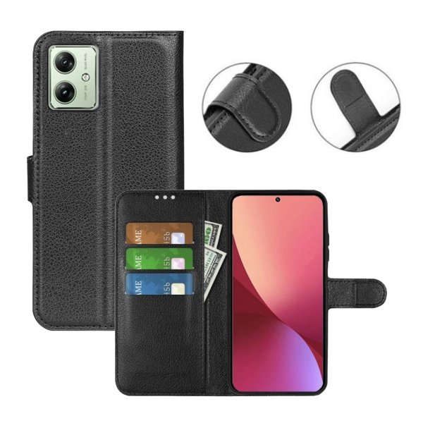 Motorola Moto G54 Etui med Stativ Sort