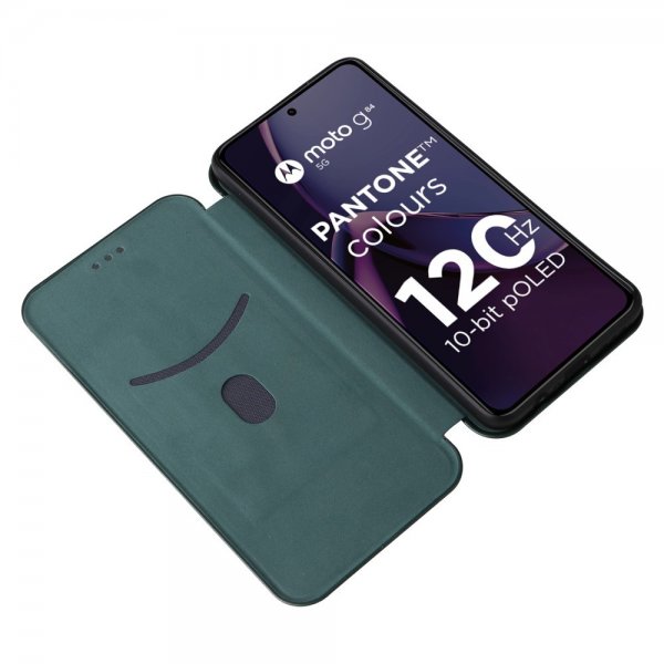 Motorola Moto G84 Cover Kulfibertekstur Grøn