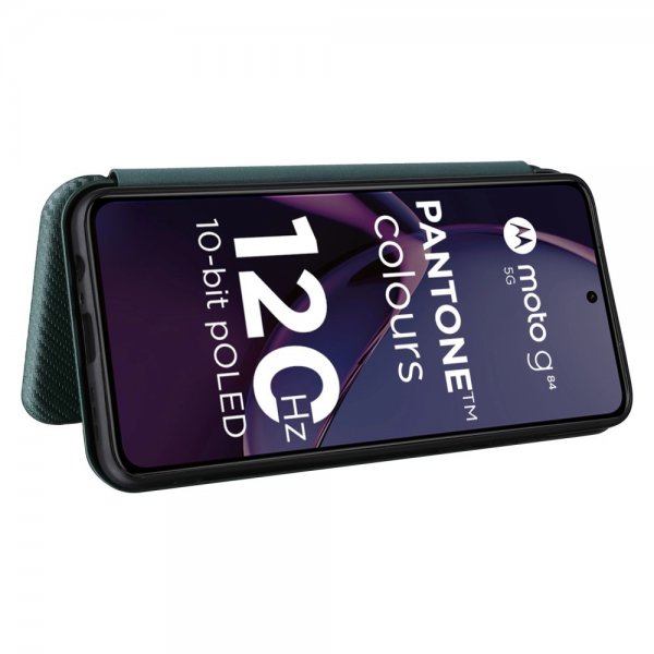 Motorola Moto G84 Cover Kulfibertekstur Grøn