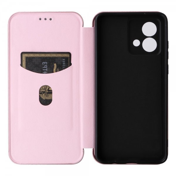 Motorola Moto G84 Cover Kulfibertekstur Rosaguld