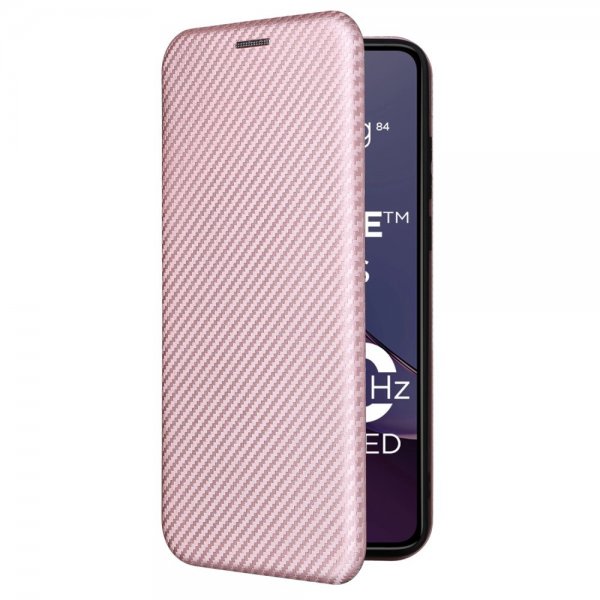 Motorola Moto G84 Cover Kulfibertekstur Rosaguld