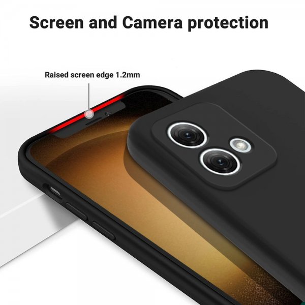 Motorola Moto G84 Cover med rem Silikone Sort