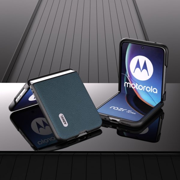 ABEEL Motorola Razr 40 Ultra Etui Ægte Læder Grøn