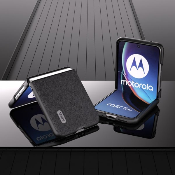 ABEEL Motorola Razr 40 Ultra Etui Ægte Læder Sort