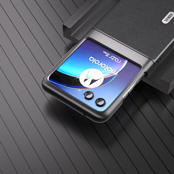 ABEEL Motorola Razr 40 Ultra Etui Ægte Læder Sort