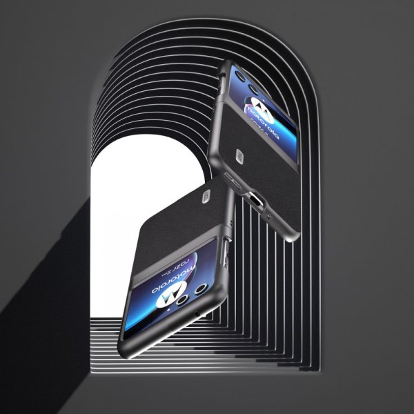 ABEEL Motorola Razr 40 Ultra Etui Ægte Læder Sort