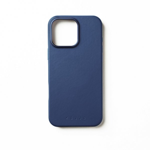 Mujjo iPhone 16 Pro Max Cover Full Leather Case Monaco Blue