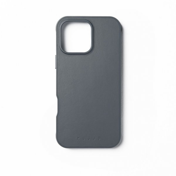 Mujjo iPhone 16 Pro Max Cover Shield Case Steel Blue