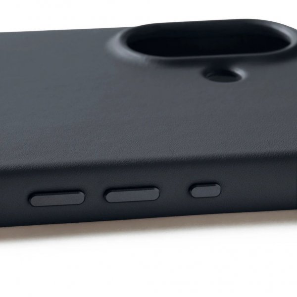 Mujjo iPhone 17 Etui Full Leather Case MagSafe Basalt