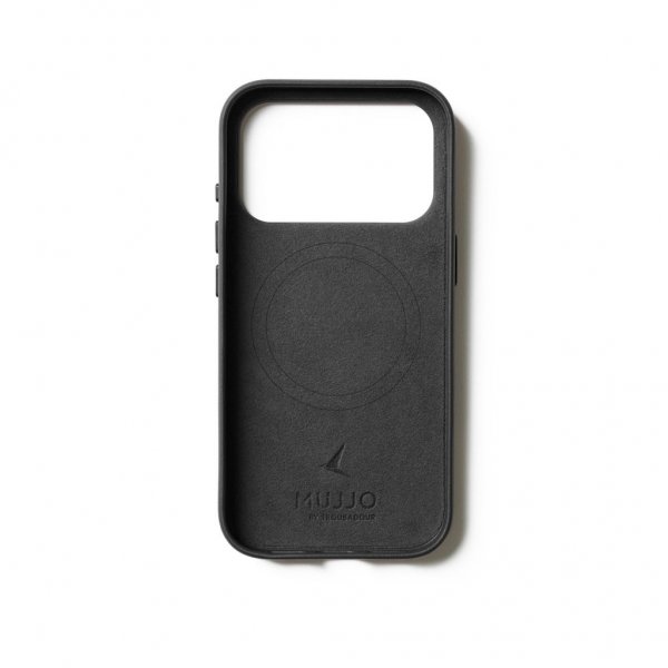 Mujjo iPhone 17 Pro Cover Full Leather Case MagSafe Sort