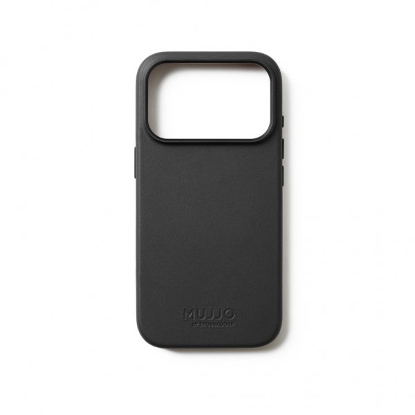Mujjo iPhone 17 Pro Cover Full Leather Case MagSafe Sort