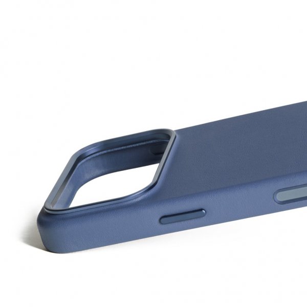 Mujjo iPhone 17 Pro Cover Full Lædercover MagSafe Monaco Blue