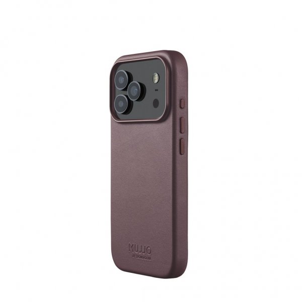 Mujjo iPhone 17 Pro Cover Fuld Læder MagSafe Bronze Red