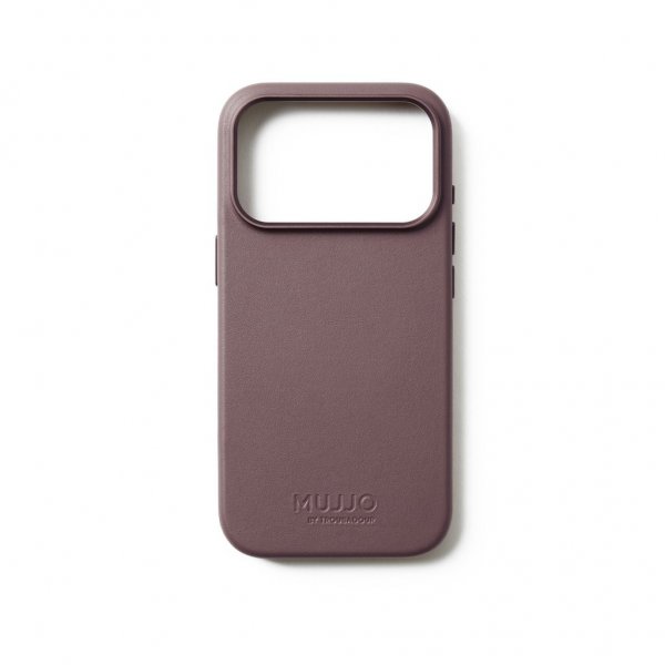Mujjo iPhone 17 Pro Cover Fuld Læder MagSafe Bronze Red