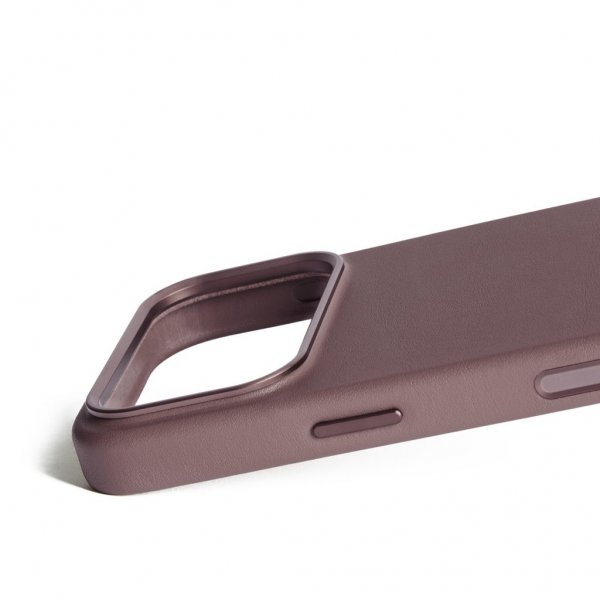 Mujjo iPhone 17 Pro Cover Fuld Læder MagSafe Bronze Red