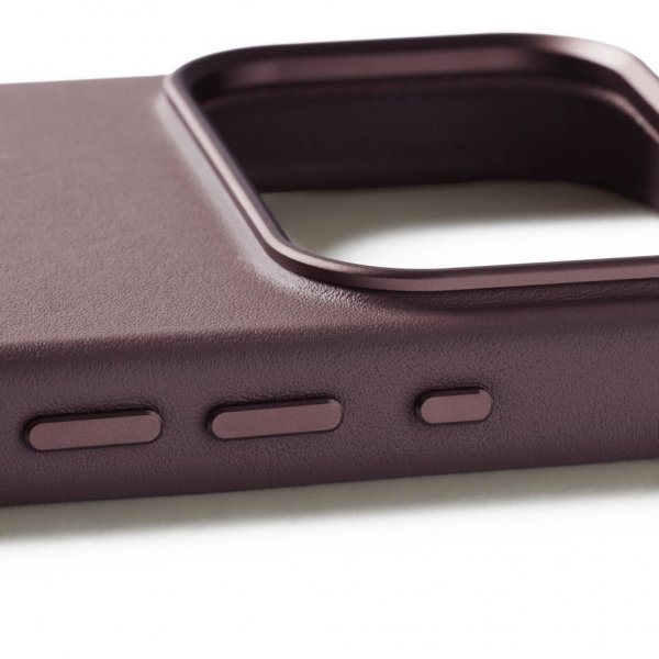 Mujjo iPhone 17 Pro Cover Fuld Læder MagSafe Bronze Red