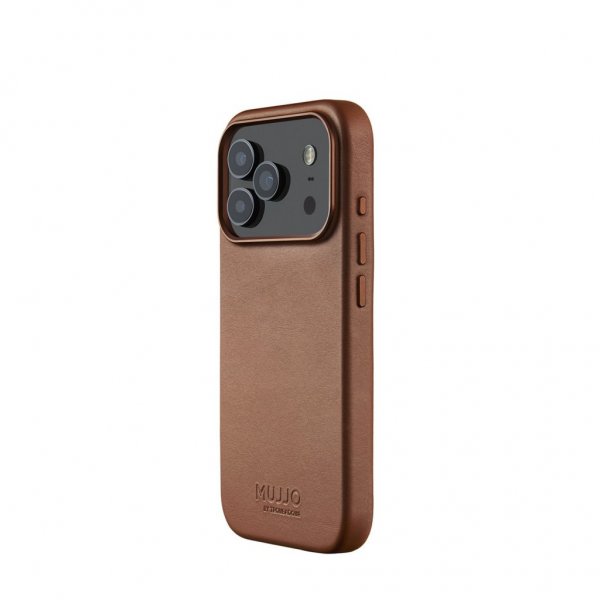 Mujjo iPhone 17 Pro Cover Full Læder Taske MagSafe Tan