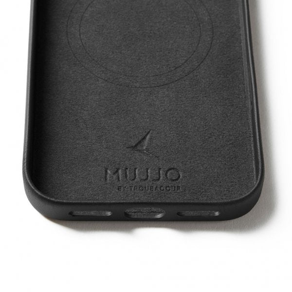 Mujjo iPhone 17 Pro Max Cover Full Leather Case MagSafe Sort