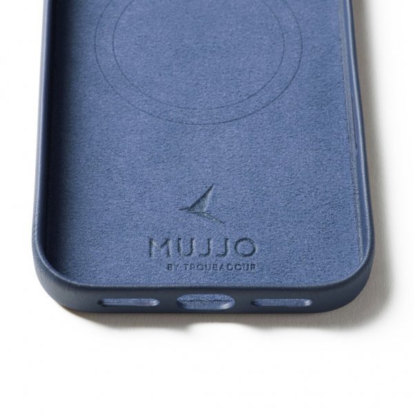Mujjo iPhone 17 Pro Max Skal Fuld Lædercover MagSafe Monaco Blue