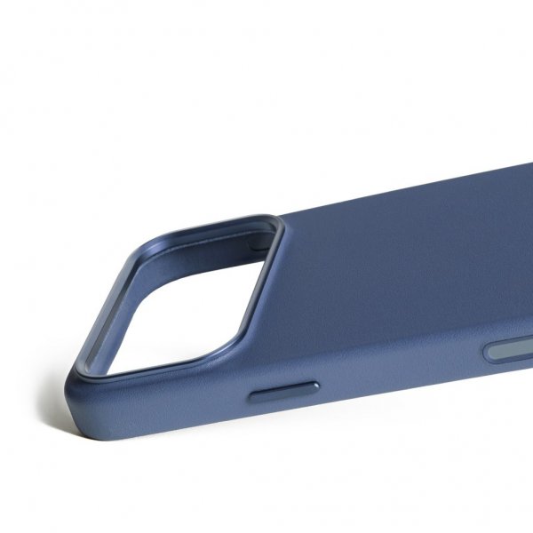 Mujjo iPhone 17 Pro Max Skal Fuld Lædercover MagSafe Monaco Blue