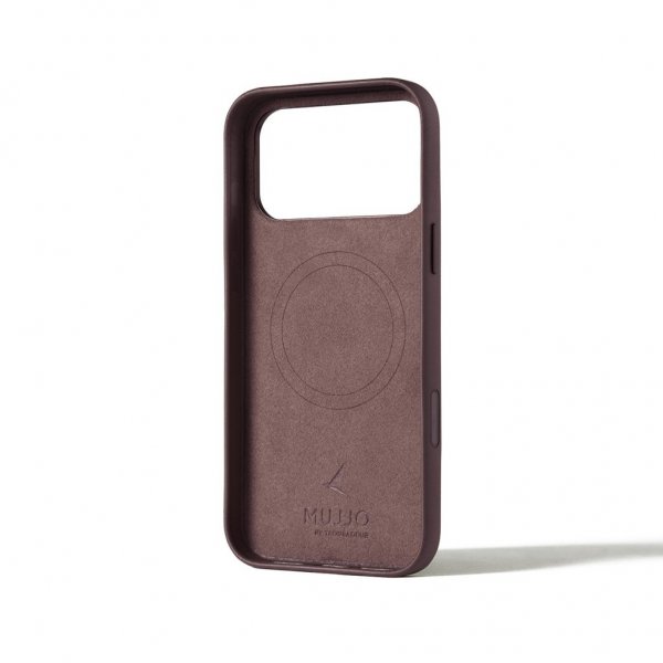 Mujjo iPhone 17 Pro Max Cover Full Leather Case MagSafe Bronze Red